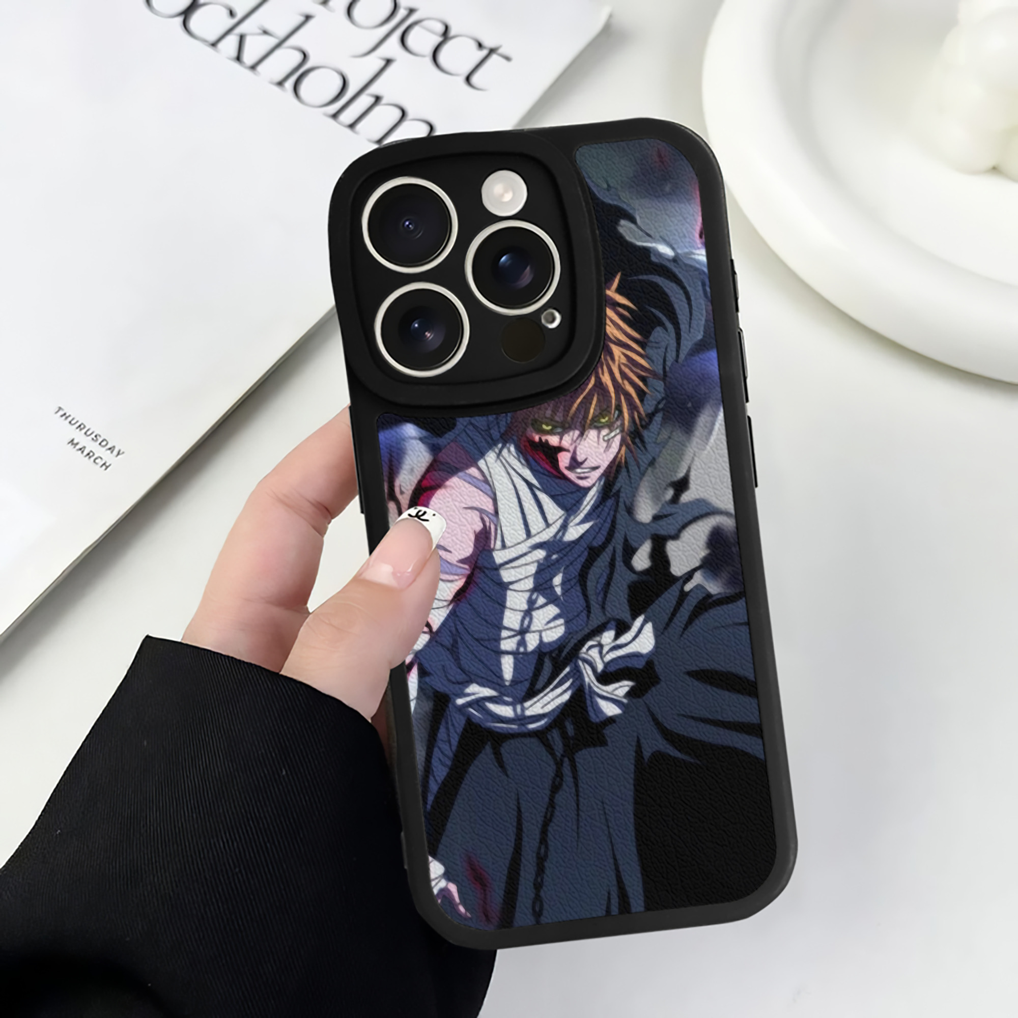 （画像用） ブリーチ BLEACH 【iPhone 16シリーズ対応】シリコンスマホケース（レザー調） 材質：シリコン